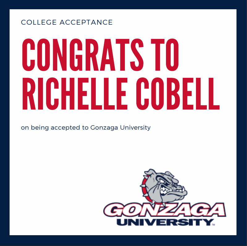 Congratulations Richelle on your GU acceptance! 
